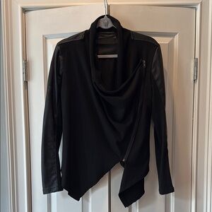 Blank NYC Black Leather Asymmetrical Jacket